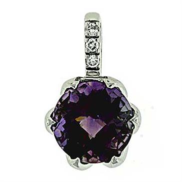 Prima   Amethyst & Diamond Pendant