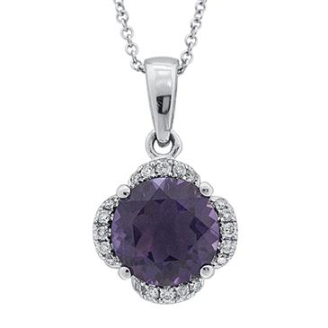 Prima   Amethyst & Diamond Pendant