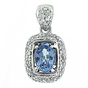 Prima   Blue Sapphire & Diamond Pendant