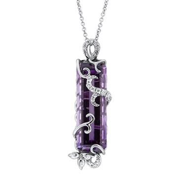 Prima   Diamond & Amethyst Pendant