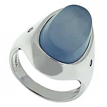 Prima   Diamond And Blue Chalcedony Ring