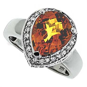 Prima   Diamond And Citrine Ring