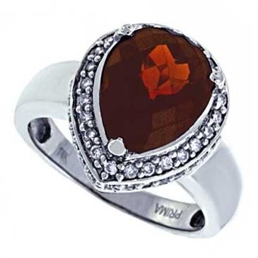 Prima   Diamond And Garnet Ring