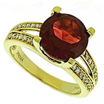 Prima   Diamond And Garnet Ring