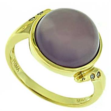 Prima   Diamond And Laveder Chalcedony Ring