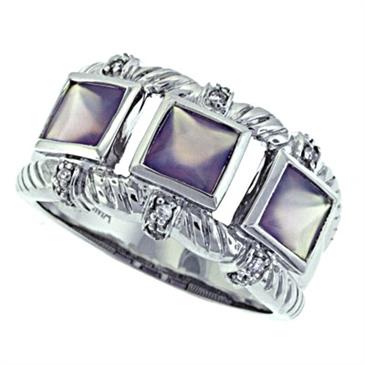 Prima   Diamond And Lavender Chalcedony Ring