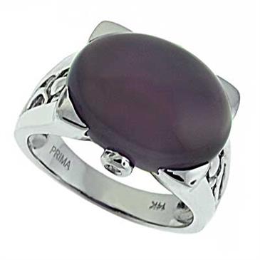 Prima   Diamond And Lavender Chalcedony Ring