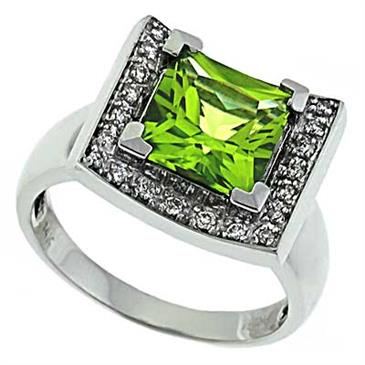 Prima   Diamond And Peridot Ring