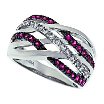 Prima   Diamond And Pink Sapphire Ring