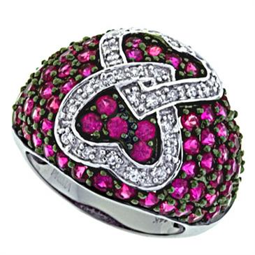 Prima   Diamond And Pink Sapphire Ring