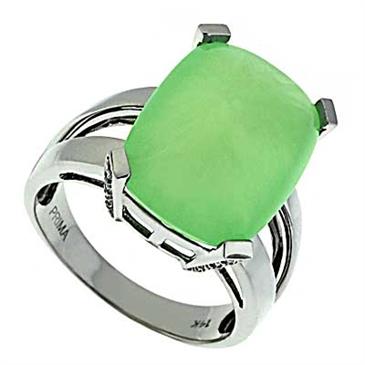 Prima   Diamond And Prehnite Ring