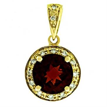 Prima   Garnet & Diamond Pendant