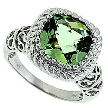 Prima   Green Amethyst Ring