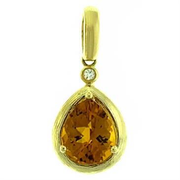 Prima   Madera Citrine & Diamond Pendant