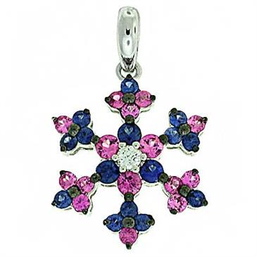 Prima   Multi Sapphire & Diamond Pendant