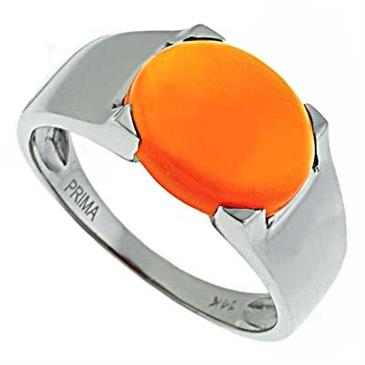 Prima   Orange Chalcedony Ring