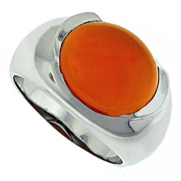 Prima   Orange Chalcedony Ring