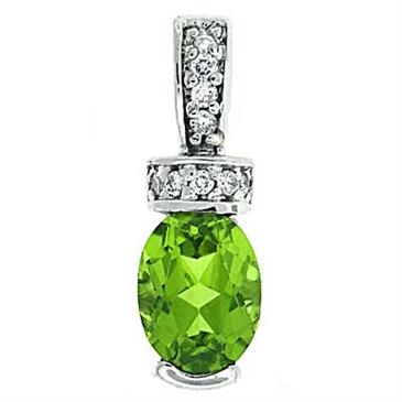 Prima   Peridot & Diamond Pendant