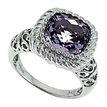 Prima   Pink Amethyst And Diamond Ring