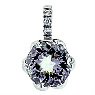 Prima   Pink Amethyst & Diamond Pendant 