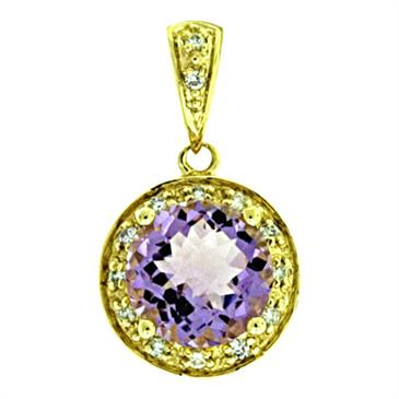 Prima   Pink Amethyst & Diamond Pendant