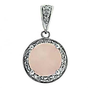 Prima   Rose Quartz And Diamond Pendant