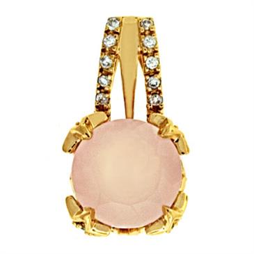 Prima   Rose Quartz & Diamond Pendant