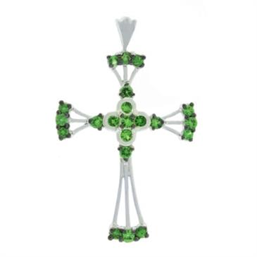 Prima   Tsavorite Cross Pendant