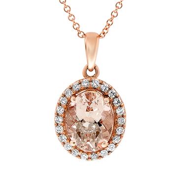 Prima 14k Rose Gemstone Pendant