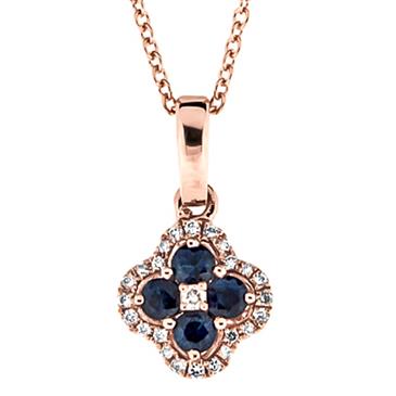 Prima 14k Rose Gemstone Pendant