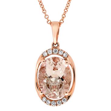 Prima 14k Rose  Gemstone  Pendant