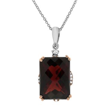 Prima 14k Two Tone  Gemstone  Pendant