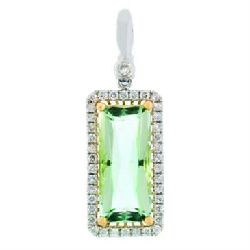 Prima 14k White Gemstone Pendant