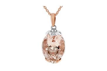 Prima 14k White Gemstone Pendant