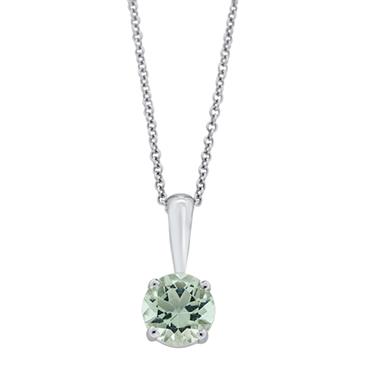 Prima 14k White Gemstone Pendant