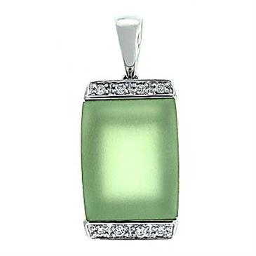 Prima 14k White  Gemstone  Pendant