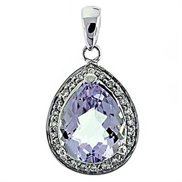 Prima 14k White Gemstone Pendant