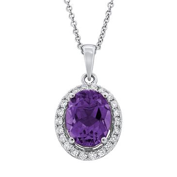 Prima 14k White Gold Gemstone Pendant