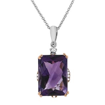 Prima 14k White Gold Gemstone Pendant