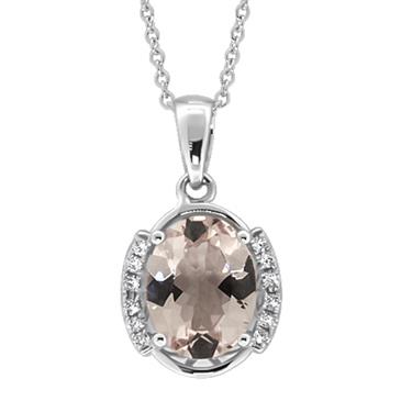 Prima 14k White Gold Gemstone Pendant