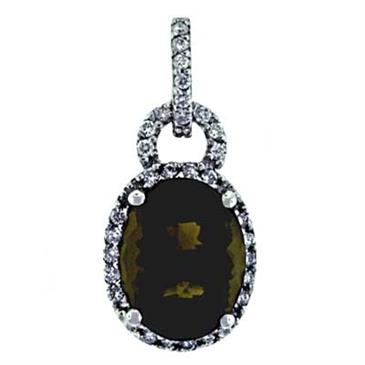 Prima 14k White Gold Gemstone Pendant