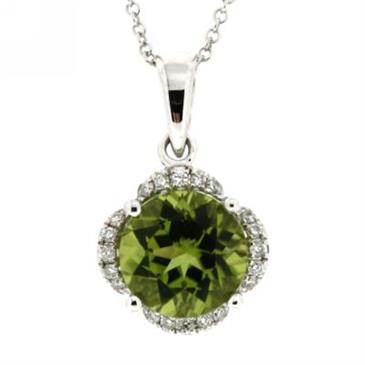 Prima 14k White Gold Gemstone Pendant