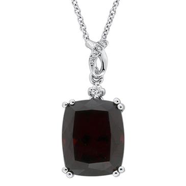 Prima 14k White Gold Gemstone Pendant