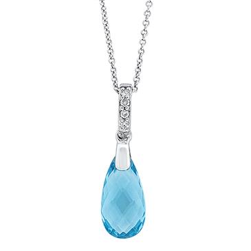 Prima 14k White Gold Gemstone Pendant