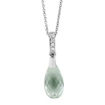 Prima 14k White Gold Gemstone Pendant