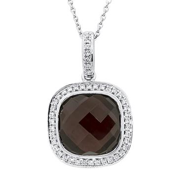 Prima 14k White Gold Gemstone Pendant