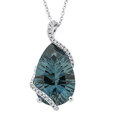 Prima 14k White Gold Gemstone Pendant