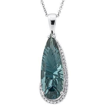 Prima 14k White Gold Gemstone Pendant