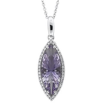 Prima 14k White Gold Gemstone Pendant