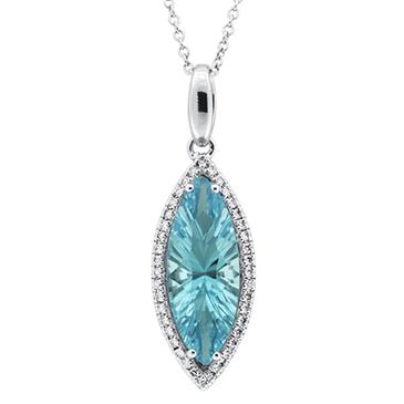 Prima 14k White Gold Gemstone Pendant